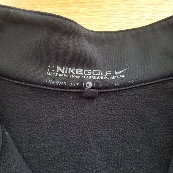 NIKE Therma-Fit BLACK L/S XL 1/2 Zip Pullover Cover-Up GOLF JACKET Currituck - Picture 2 of 8